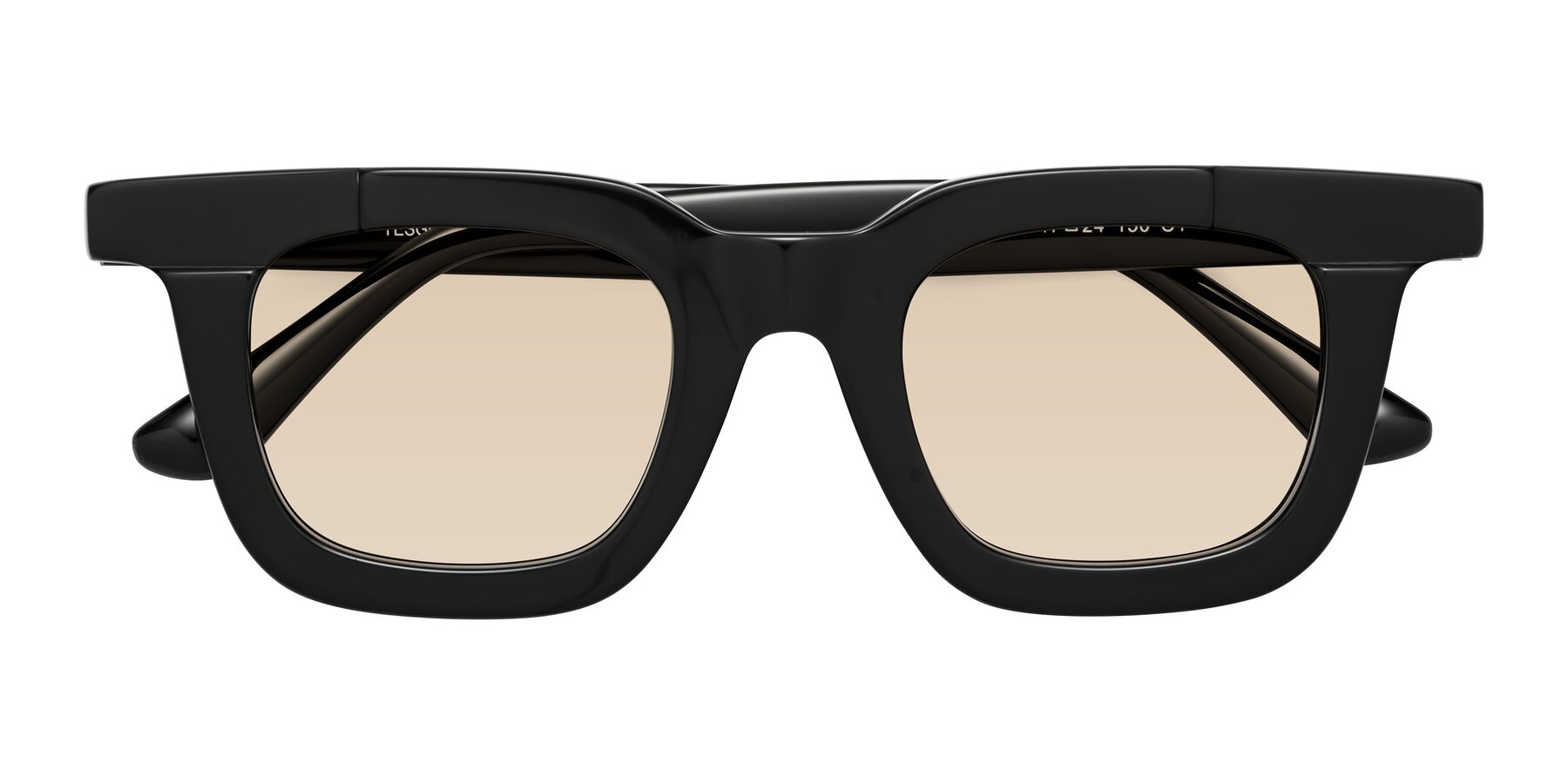 Folded Front of Mill in Black with Light Brown Tinted Lenses