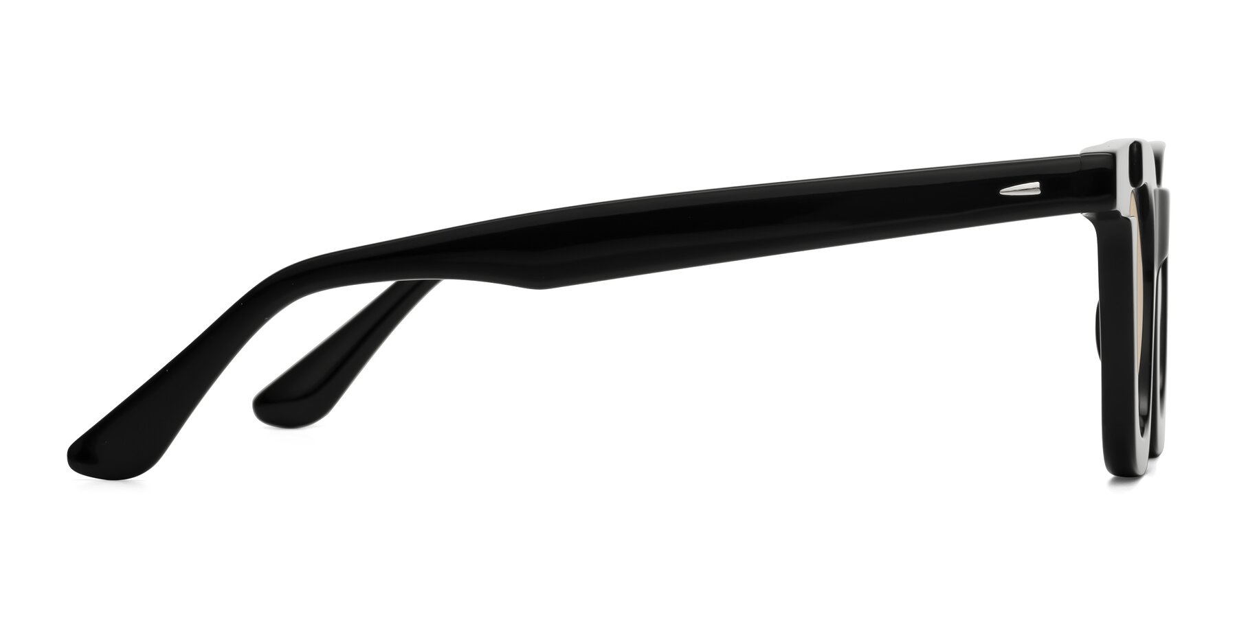 Side of Mill in Black with Light Brown Tinted Lenses