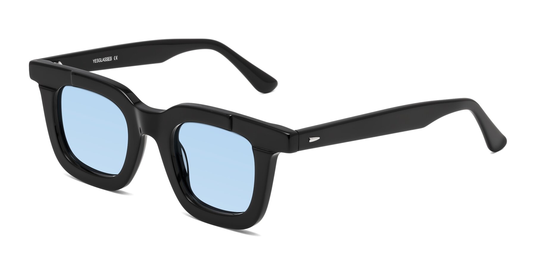 Angle of Mill in Black with Light Blue Tinted Lenses