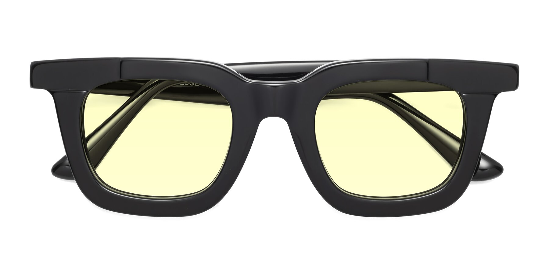 Folded Front of Mill in Black with Light Yellow Tinted Lenses