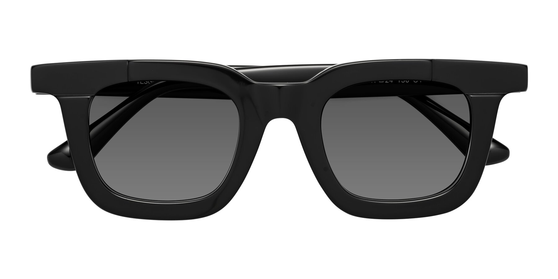 Folded Front of Mill in Black with Medium Gray Tinted Lenses