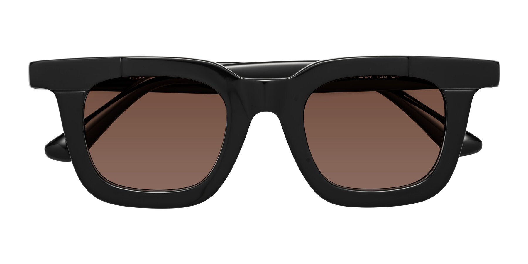 Folded Front of Mill in Black with Brown Tinted Lenses