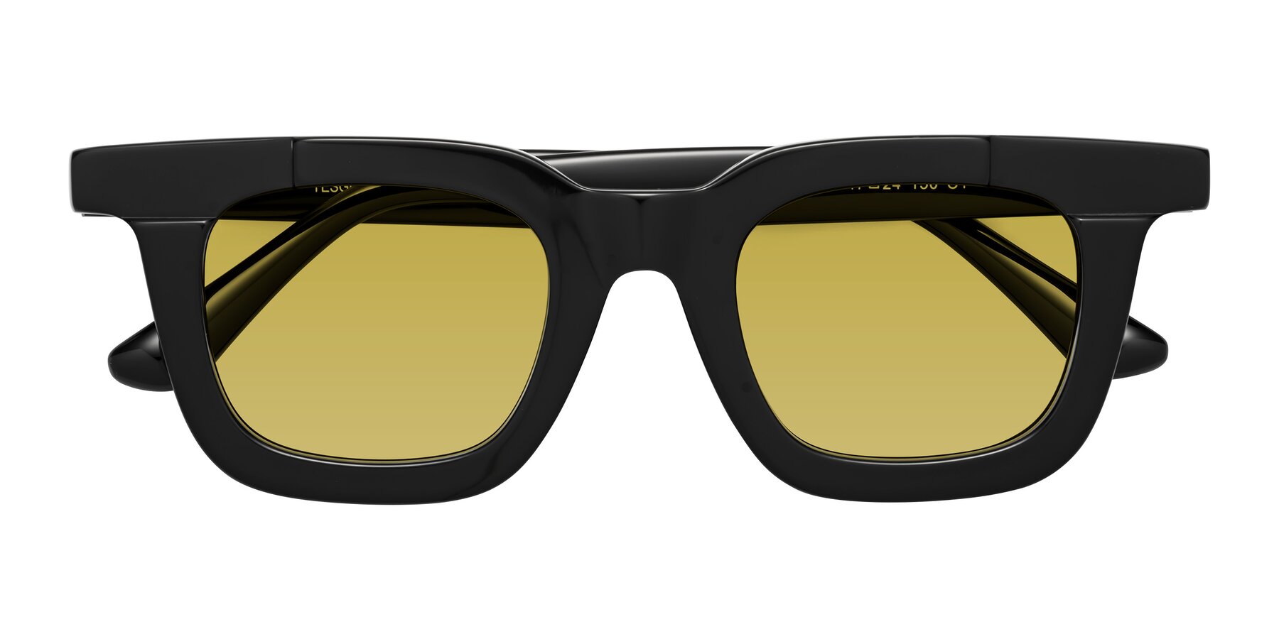 Folded Front of Mill in Black with Champagne Tinted Lenses