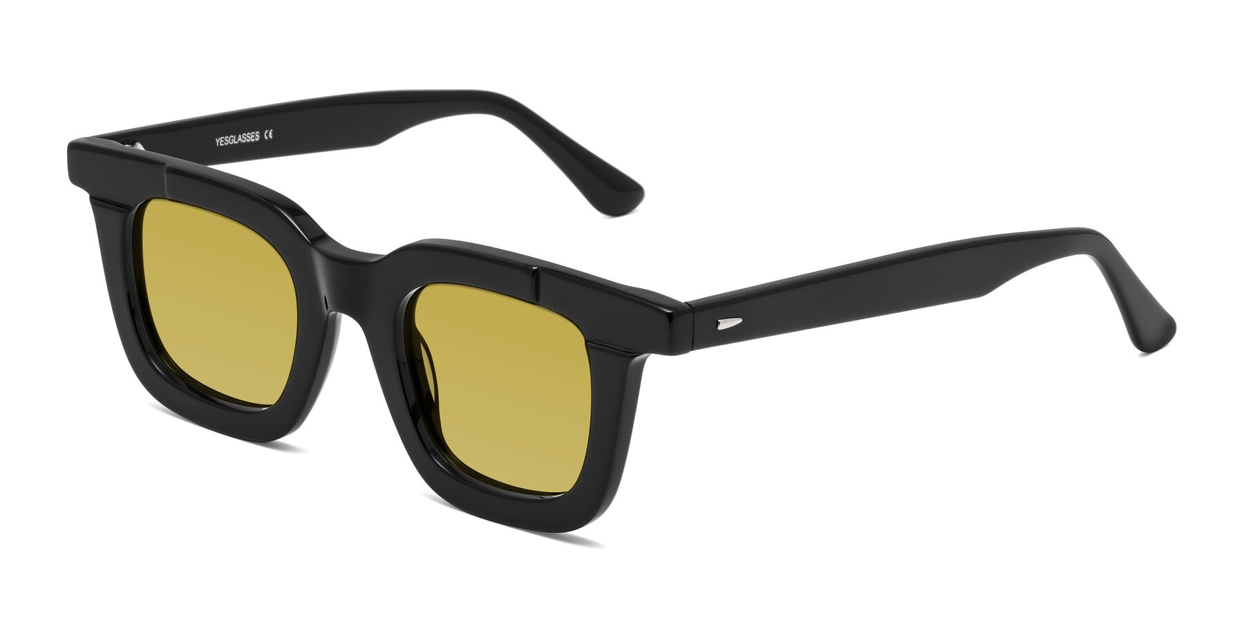 Angle of Mill in Black with Champagne Tinted Lenses