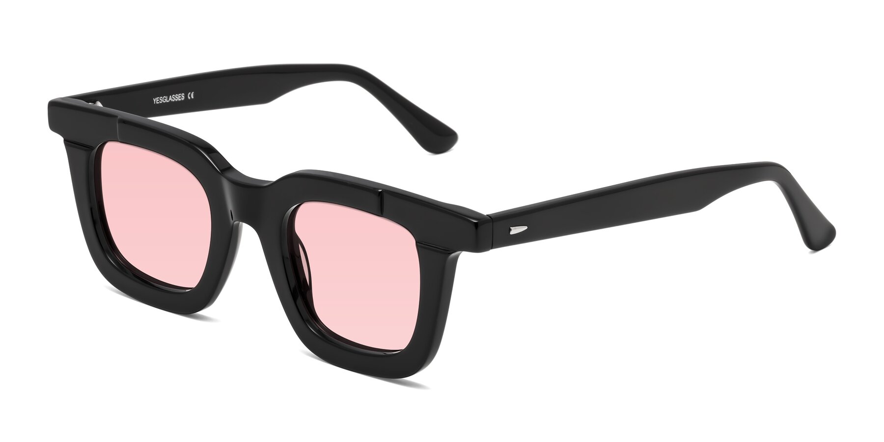 Angle of Mill in Black with Light Garnet Tinted Lenses