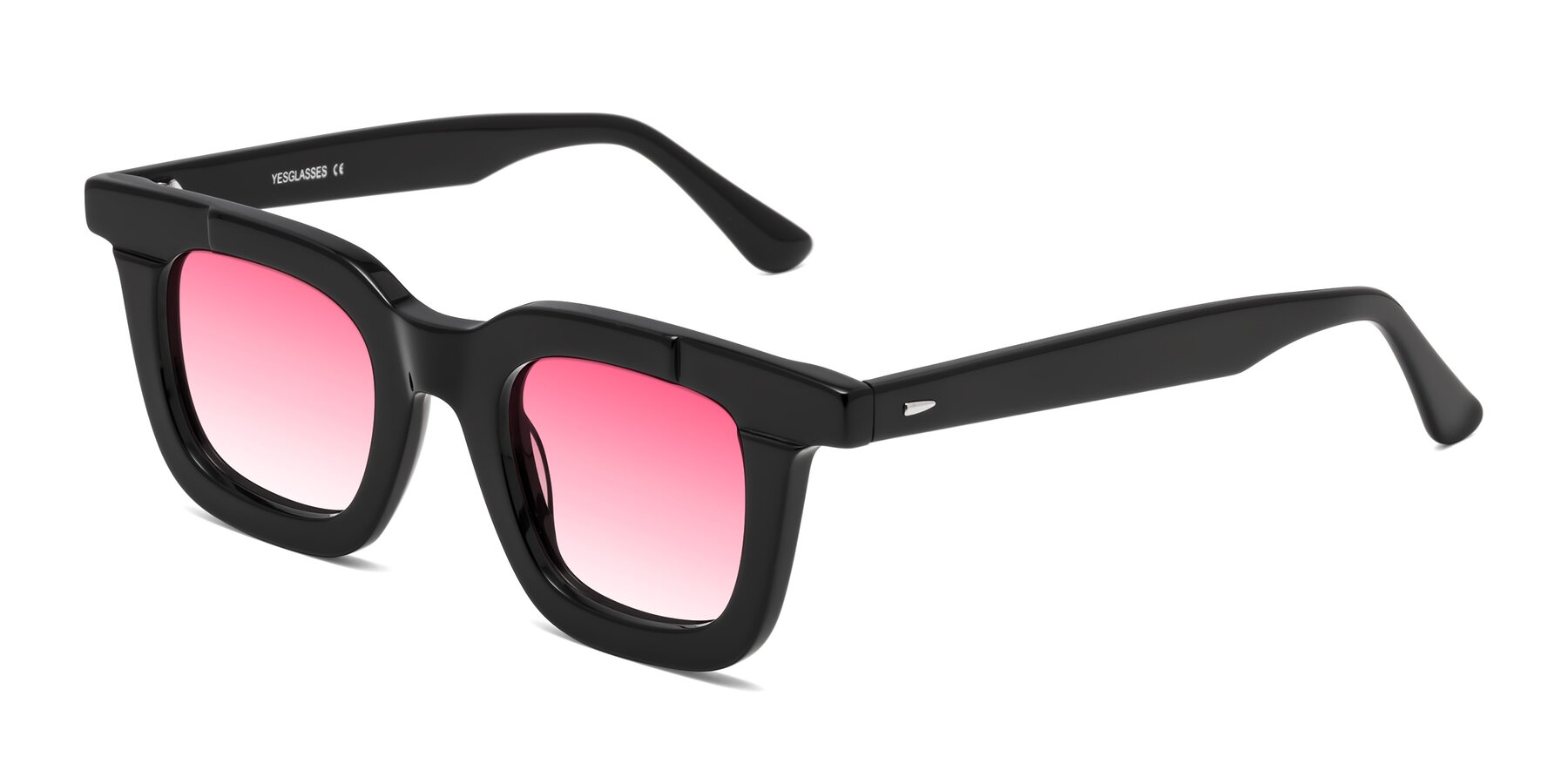 Angle of Mill in Black with Pink Gradient Lenses