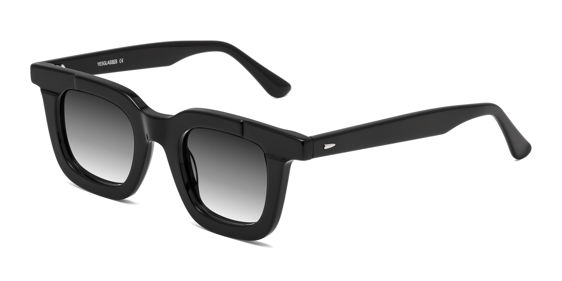Angle of Mill in Black with Gray Gradient Lenses