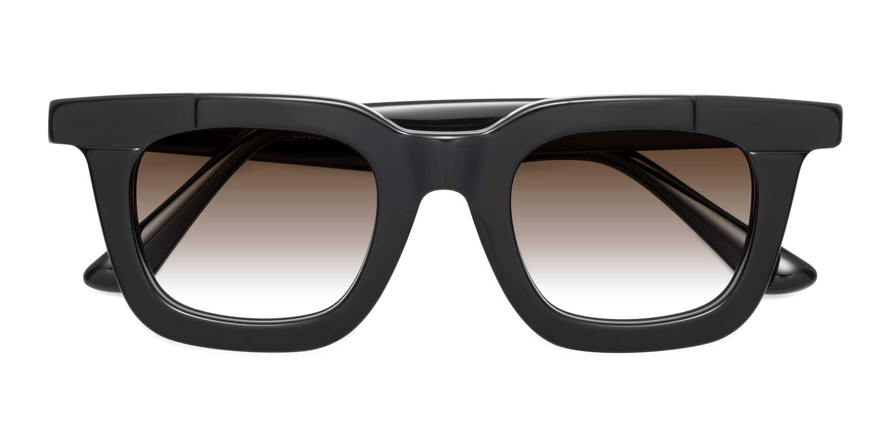 Folded Front of Mill in Black with Brown Gradient Lenses
