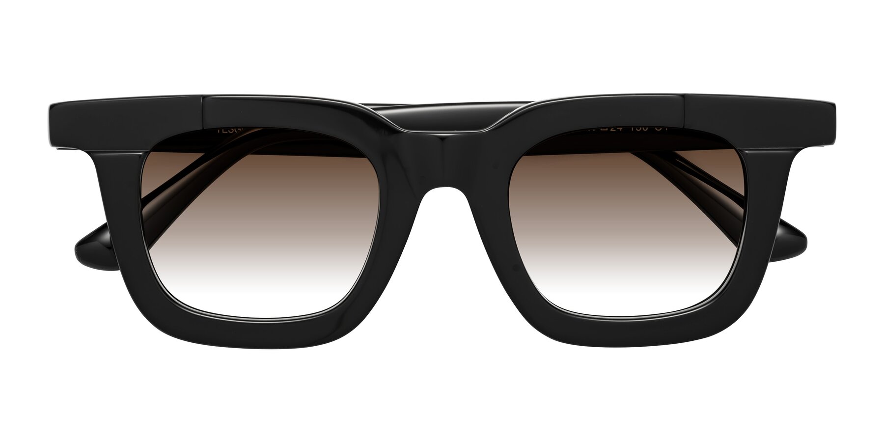 Folded Front of Mill in Black with Brown Gradient Lenses