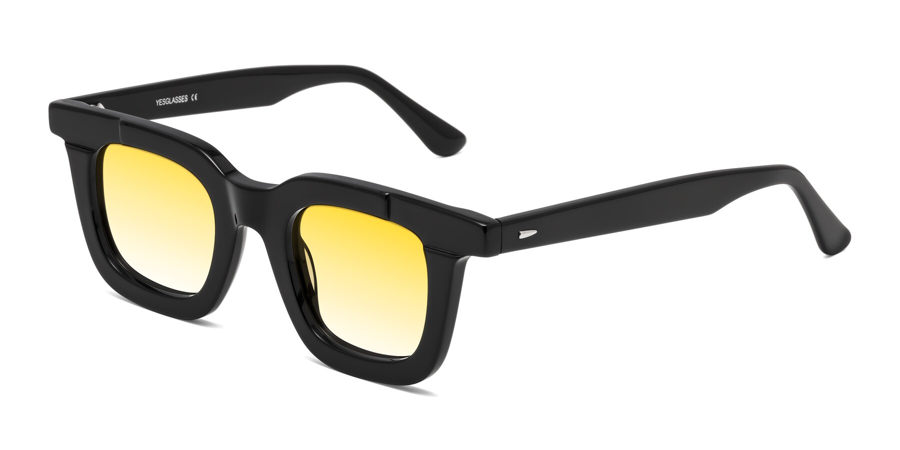 Angle of Mill in Black with Yellow Gradient Lenses