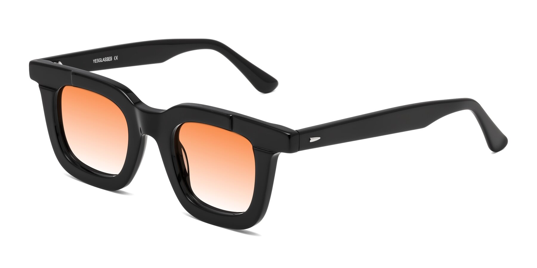 Angle of Mill in Black with Orange Gradient Lenses