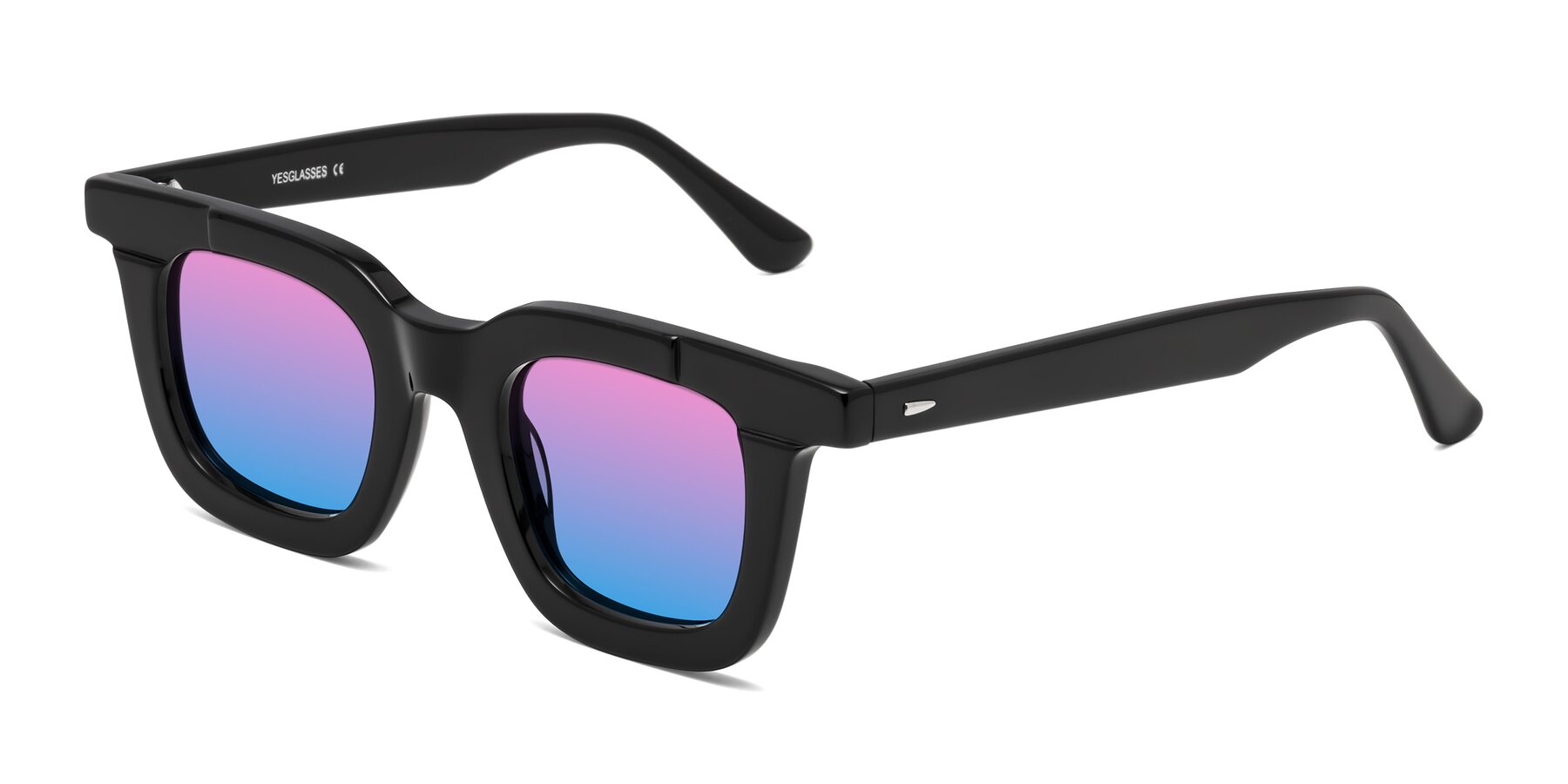 Angle of Mill in Black with Pink / Blue Gradient Lenses