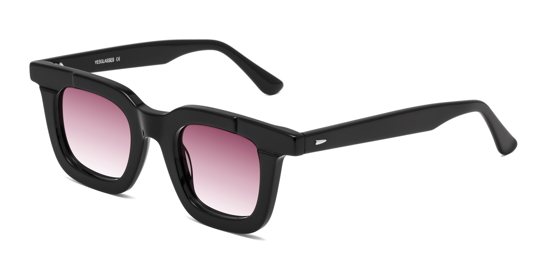 Angle of Mill in Black with Wine Gradient Lenses