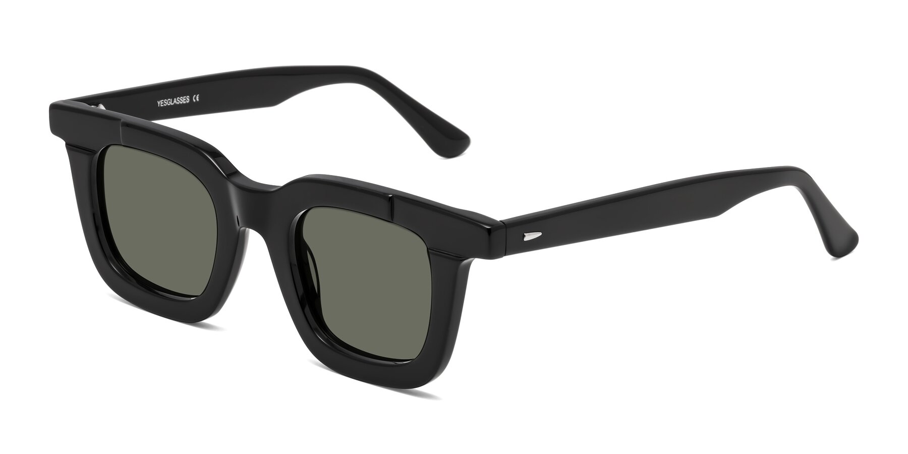 Angle of Mill in Black with Gray Polarized Lenses