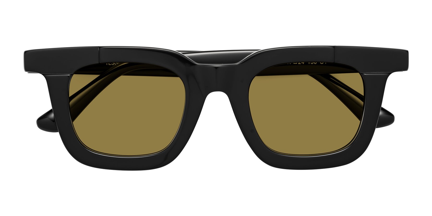 Folded Front of Mill in Black with Brown Polarized Lenses