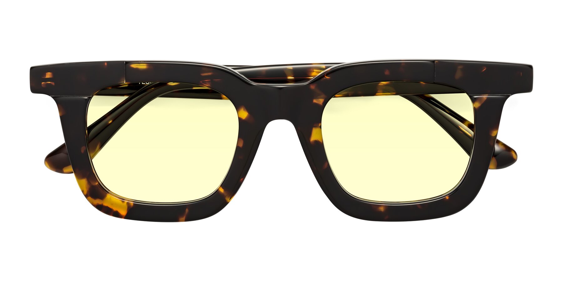 Folded Front of Mill in Tortoise with Light Yellow Tinted Lenses
