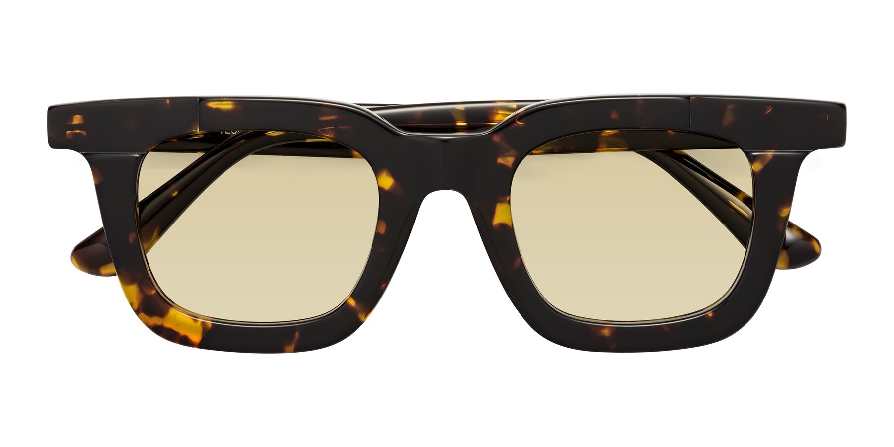 Folded Front of Mill in Tortoise with Light Champagne Tinted Lenses