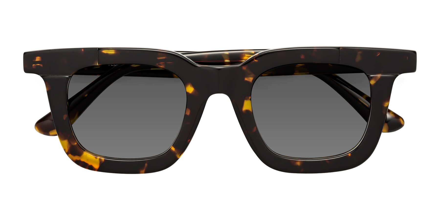 Folded Front of Mill in Tortoise with Medium Gray Tinted Lenses