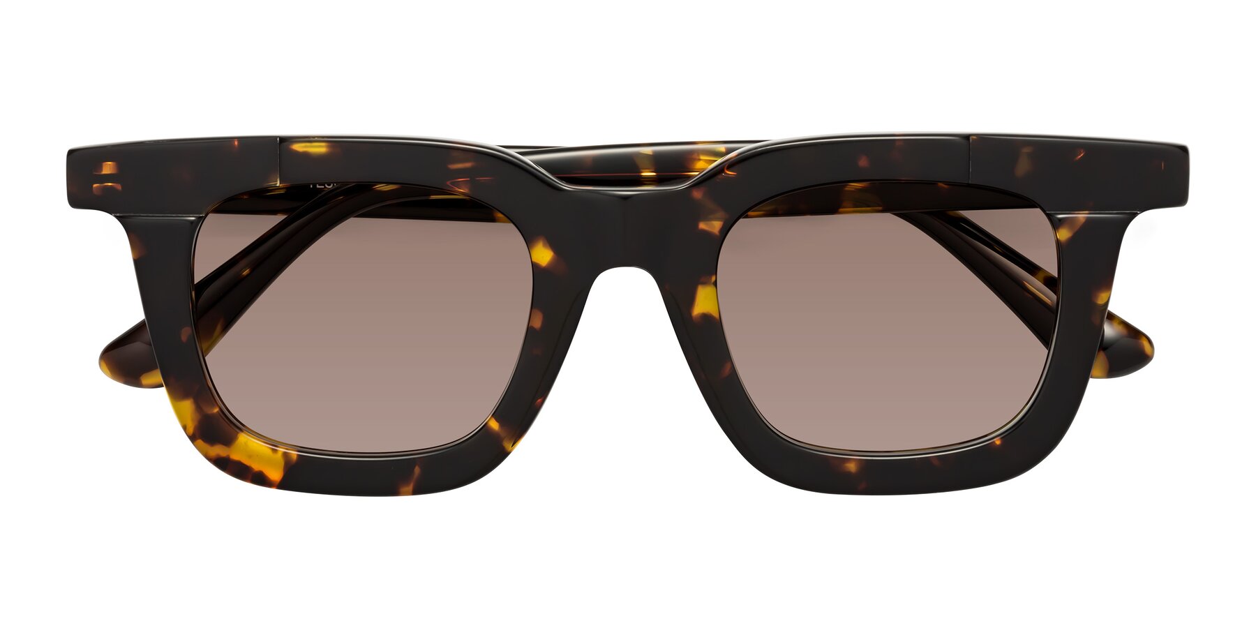 Folded Front of Mill in Tortoise with Medium Brown Tinted Lenses