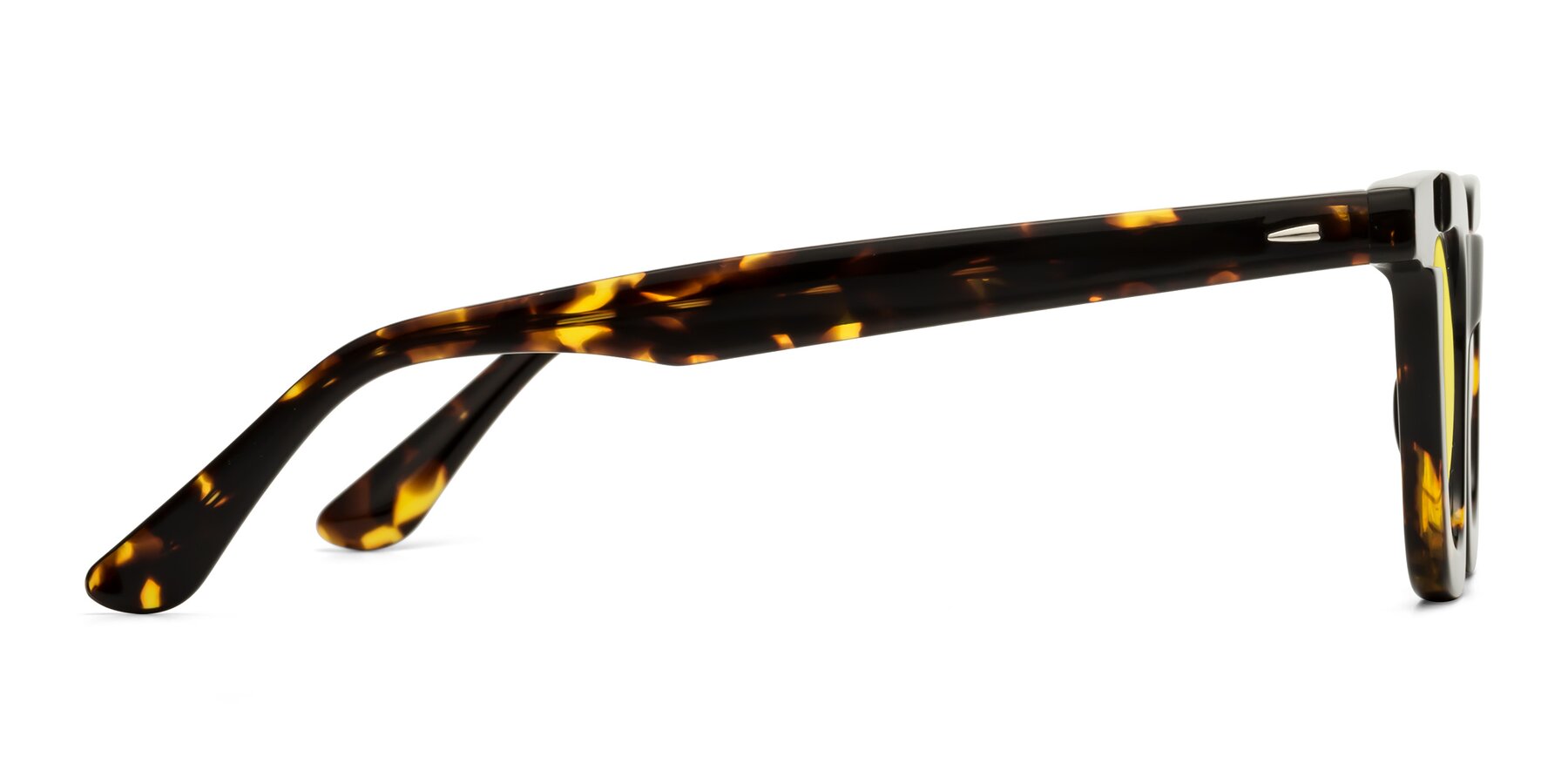 Side of Mill in Tortoise with Medium Yellow Tinted Lenses