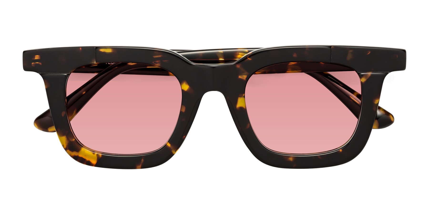 Folded Front of Mill in Tortoise with Medium Garnet Tinted Lenses