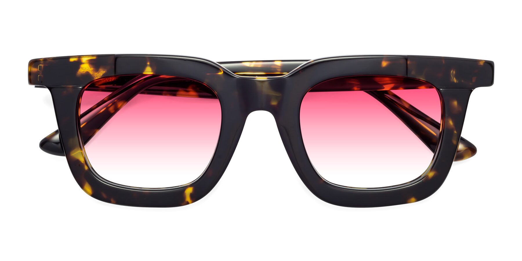 Folded Front of Mill in Tortoise with Pink Gradient Lenses
