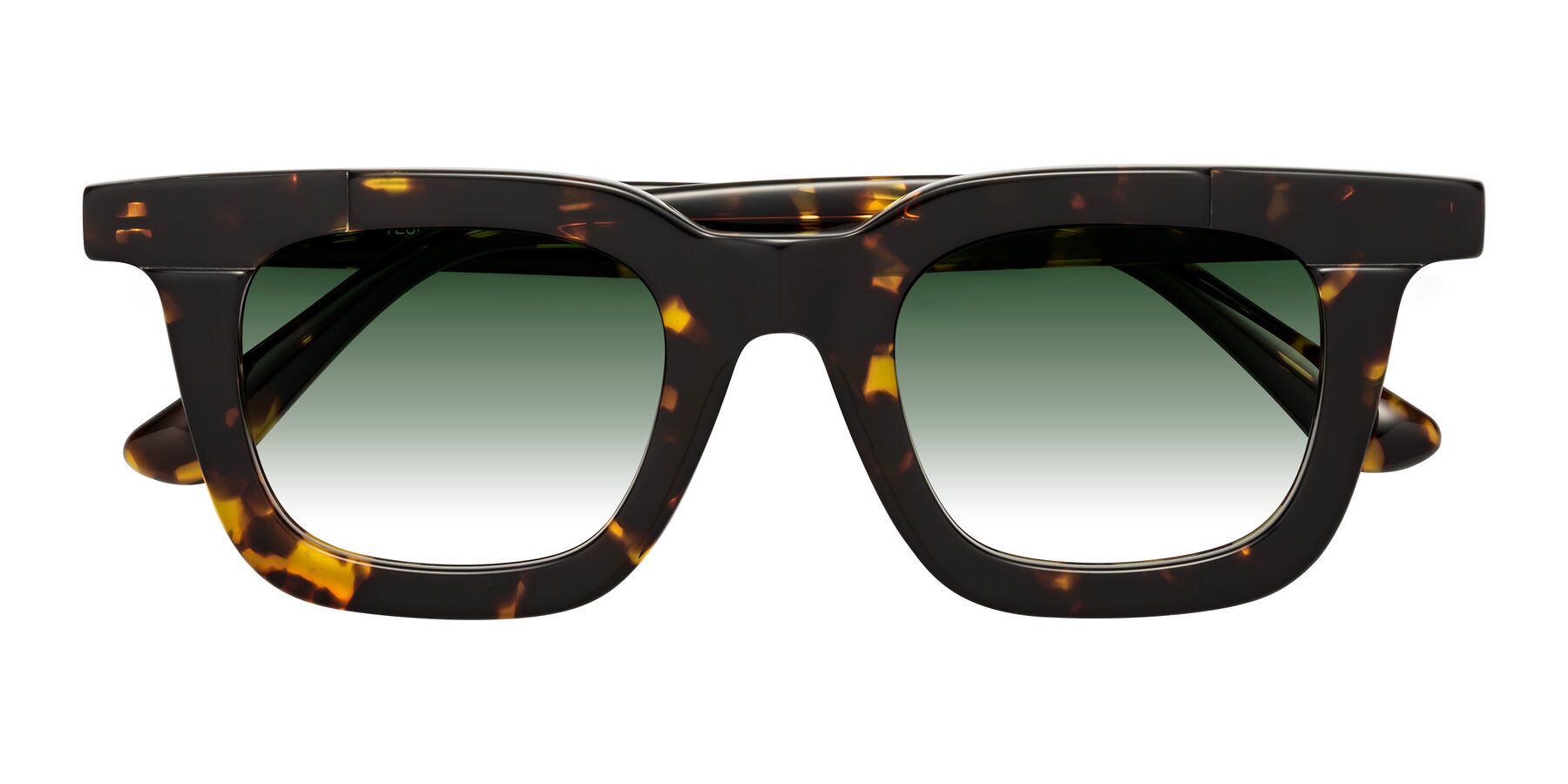 Folded Front of Mill in Tortoise with Green Gradient Lenses