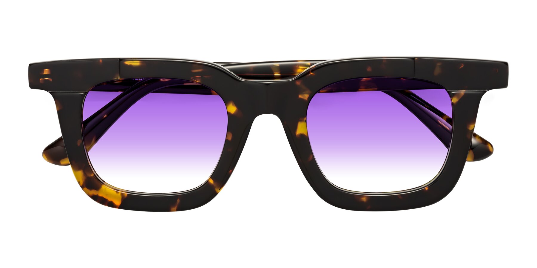 Folded Front of Mill in Tortoise with Purple Gradient Lenses