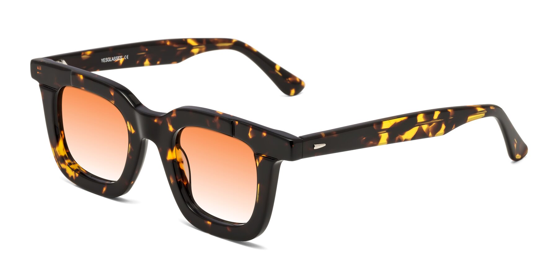 Angle of Mill in Tortoise with Orange Gradient Lenses