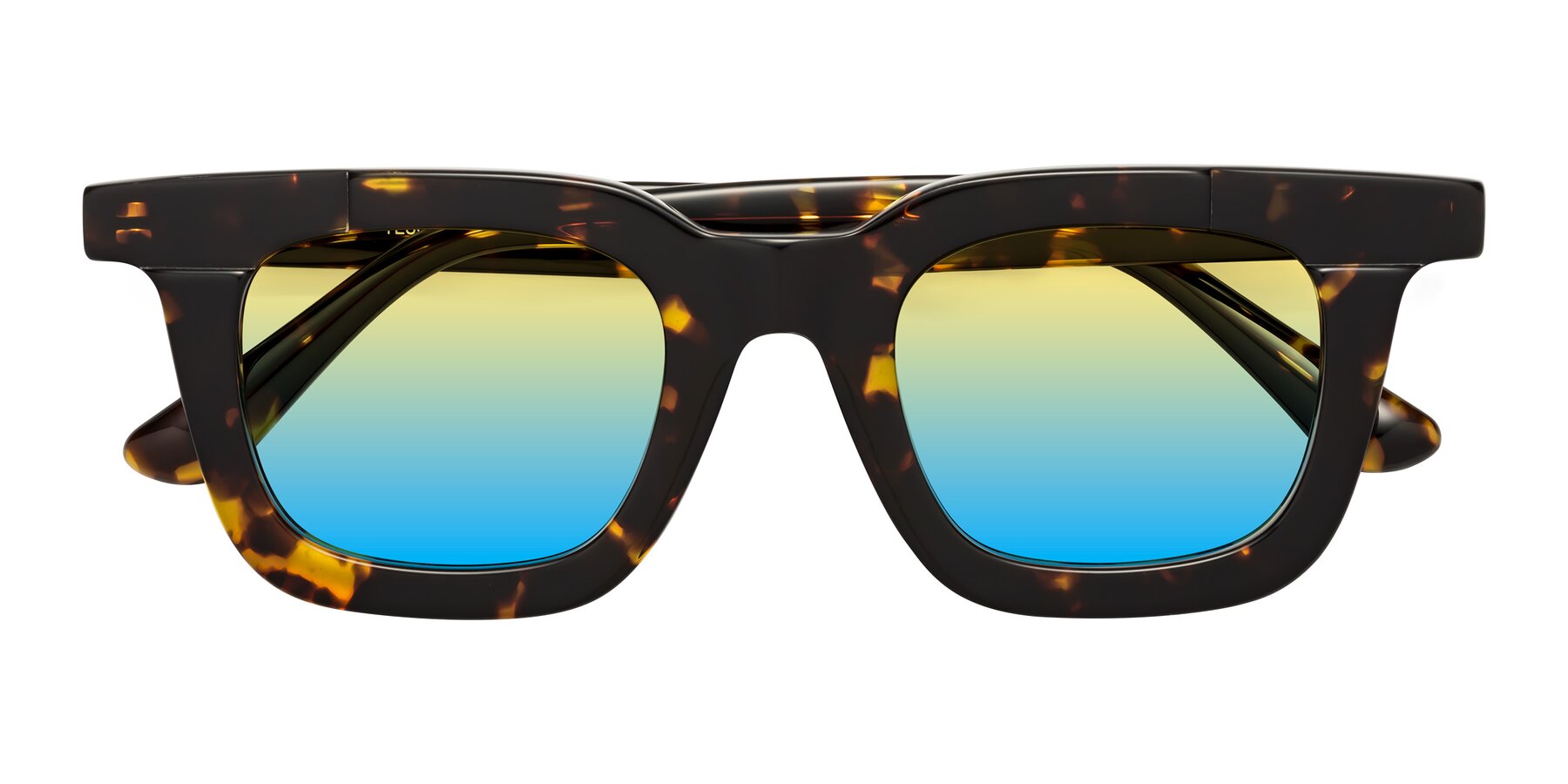 Folded Front of Mill in Tortoise with Yellow / Blue Gradient Lenses