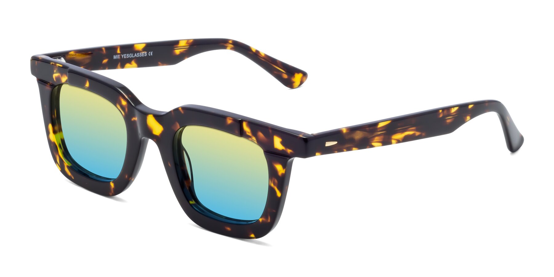 Angle of Mill in Tortoise with Yellow / Blue Gradient Lenses