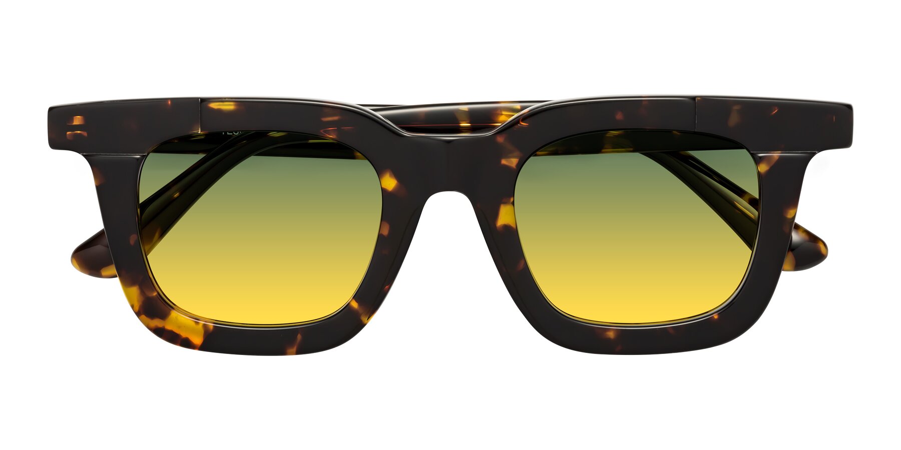 Folded Front of Mill in Tortoise with Green / Yellow Gradient Lenses