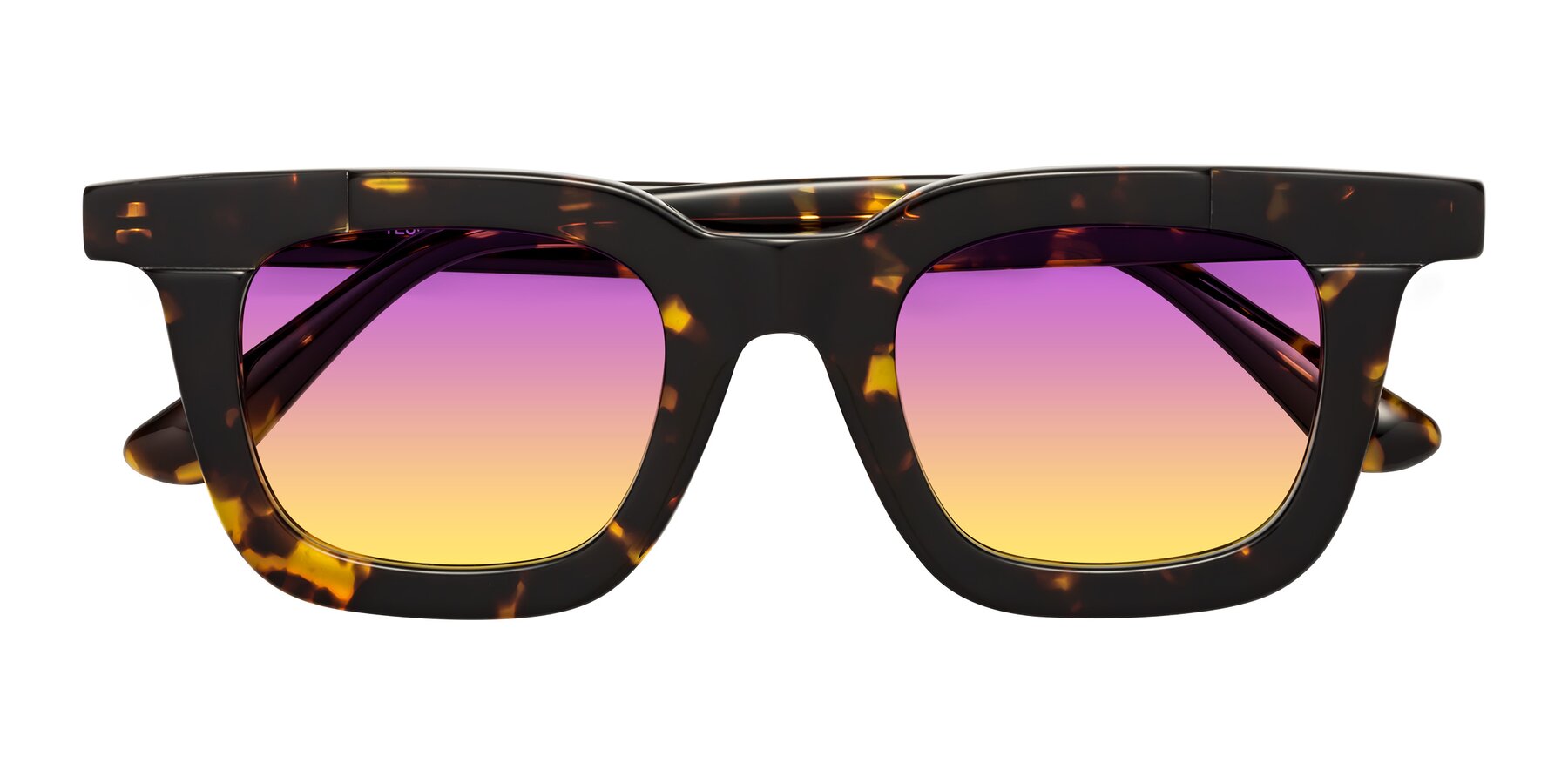 Folded Front of Mill in Tortoise with Purple / Yellow Gradient Lenses