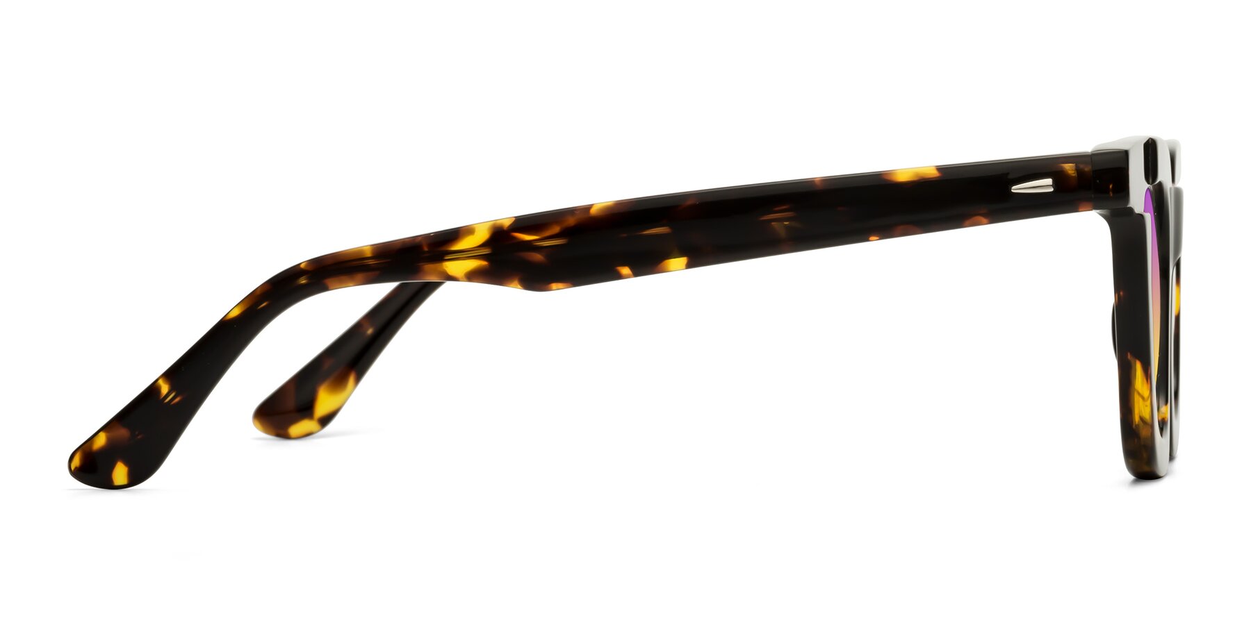 Side of Mill in Tortoise with Purple / Yellow Gradient Lenses