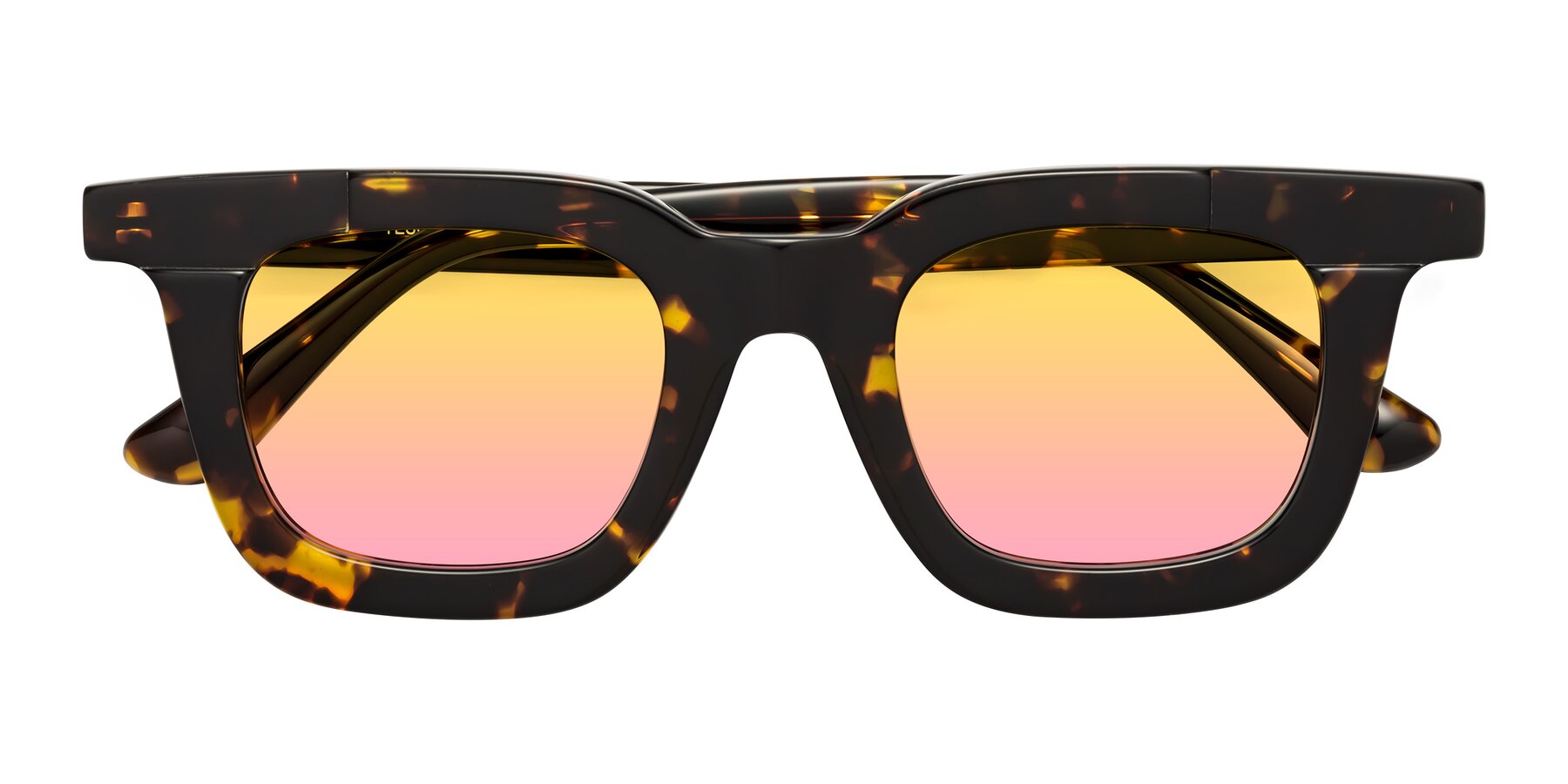 Folded Front of Mill in Tortoise with Yellow / Pink Gradient Lenses