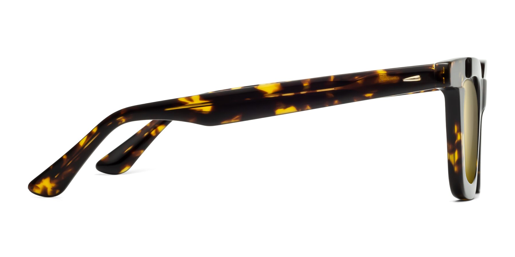 Side of Mill in Tortoise with Gold Mirrored Lenses