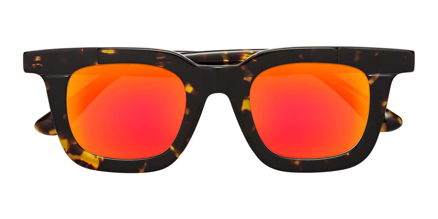 Folded Front of Mill in Tortoise with Red Gold Mirrored Lenses