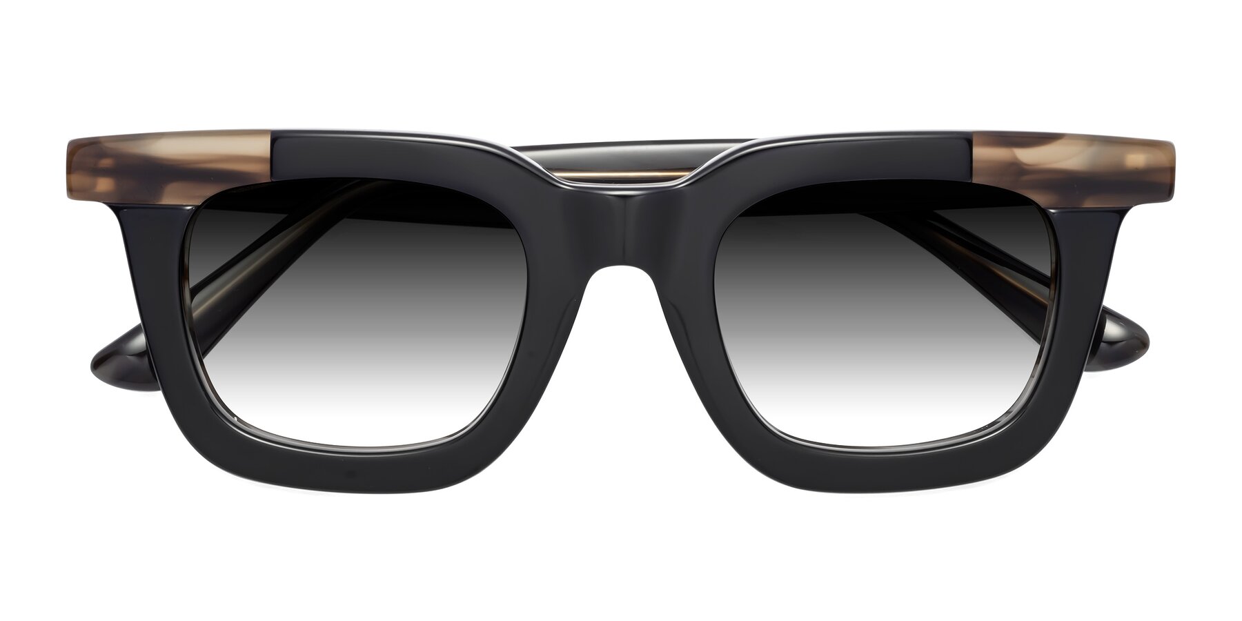 Folded Front of Mill in Black-Brown with Gray Gradient Lenses