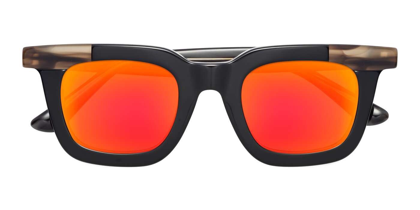 Mill - Black / Brown Flash Mirrored Sunglasses