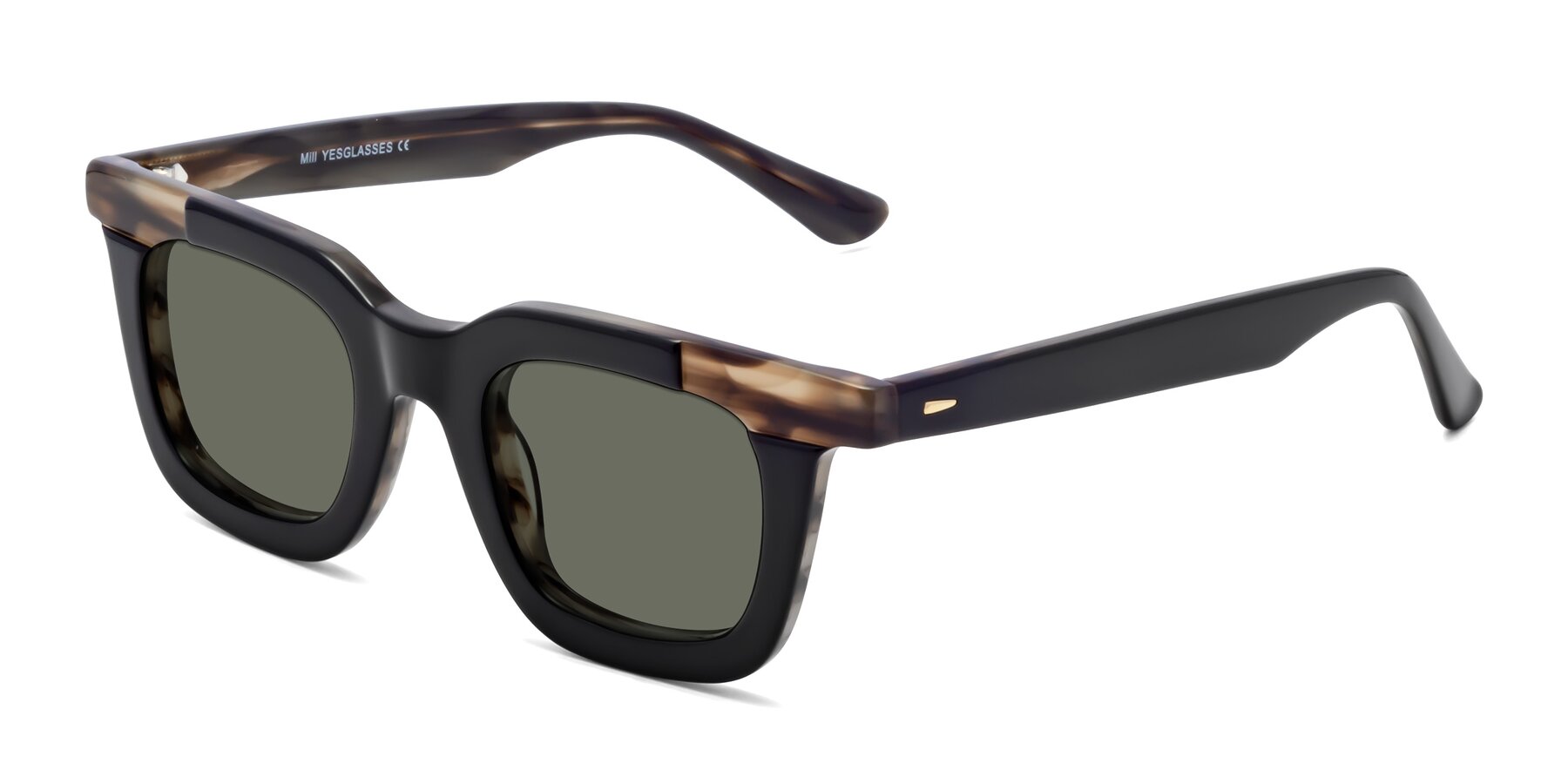 Angle of Mill in Black-Brown with Gray Polarized Lenses