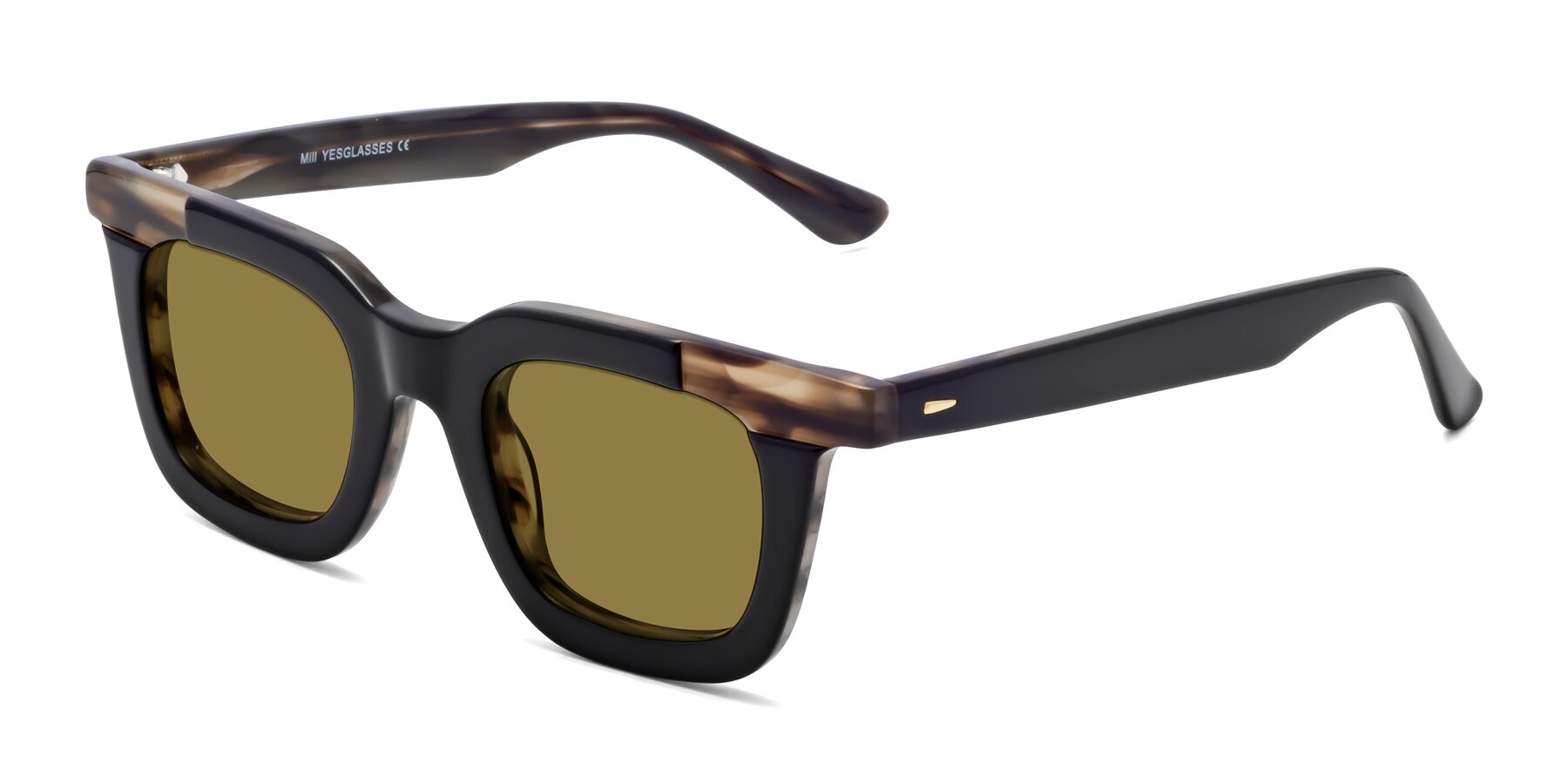 Angle of Mill in Black-Brown with Brown Polarized Lenses