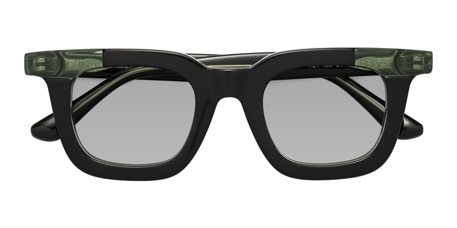 Folded Front of Mill in Black-Green with Light Gray Tinted Lenses
