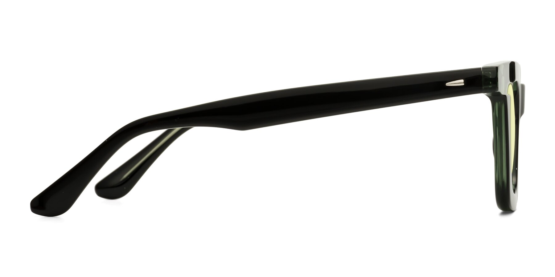 Side of Mill in Black-Green with Light Yellow Tinted Lenses