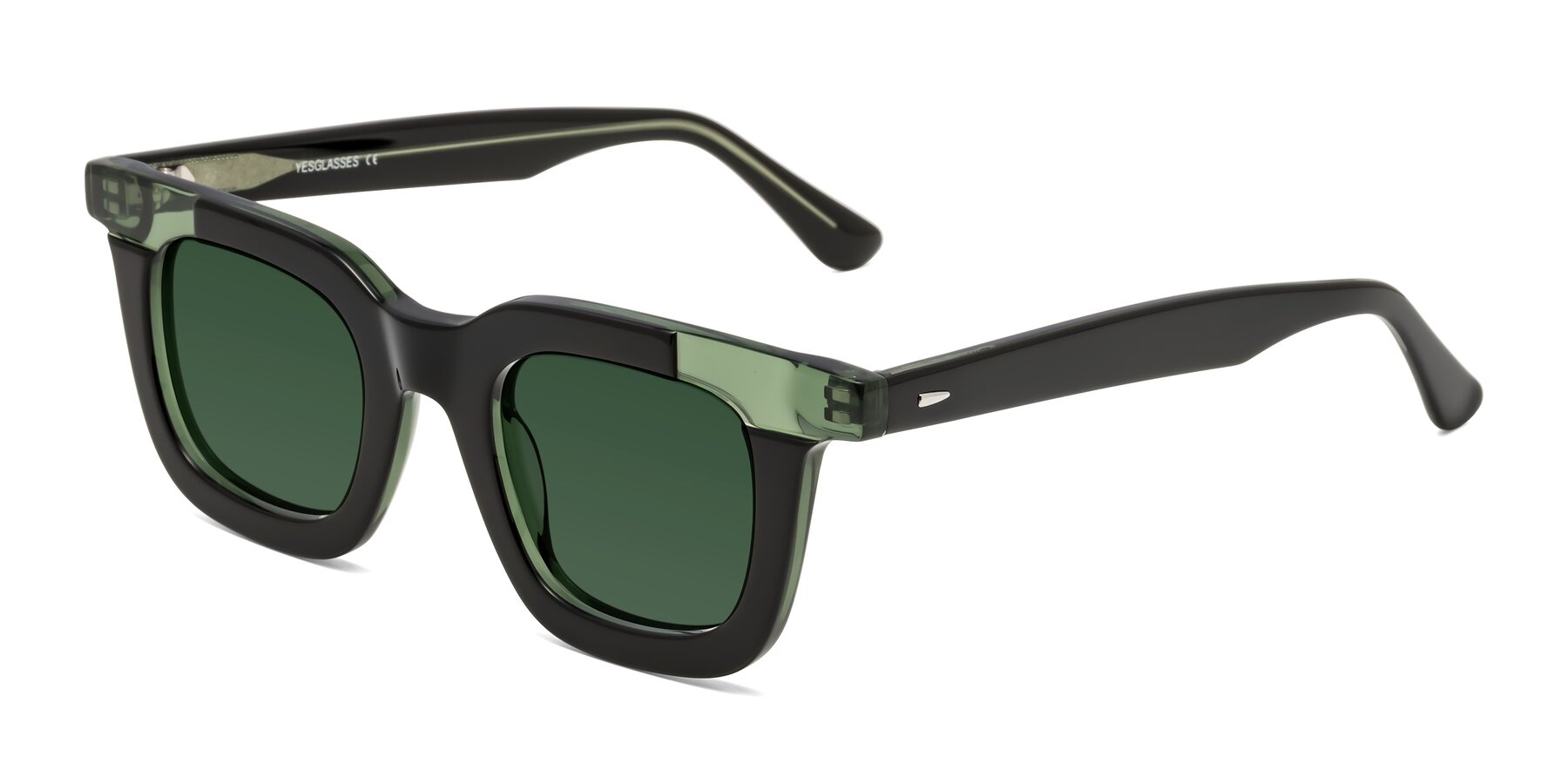 Angle of Mill in Black-Green with Green Tinted Lenses