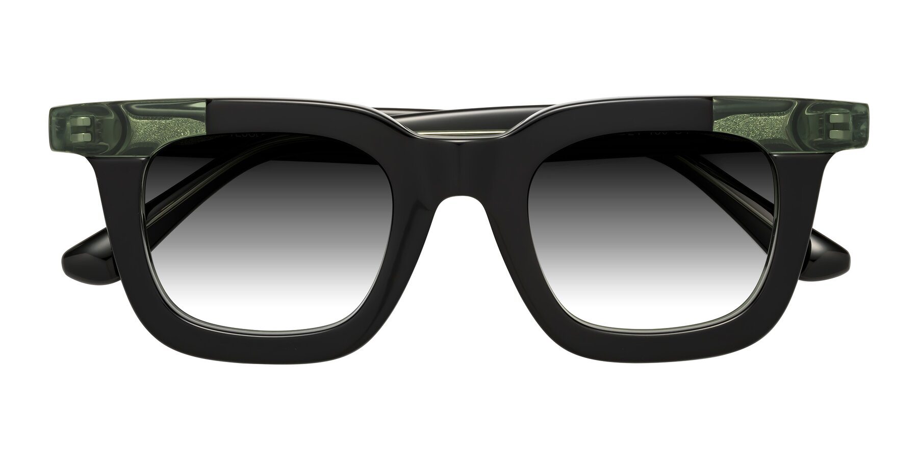 Folded Front of Mill in Black-Green with Gray Gradient Lenses