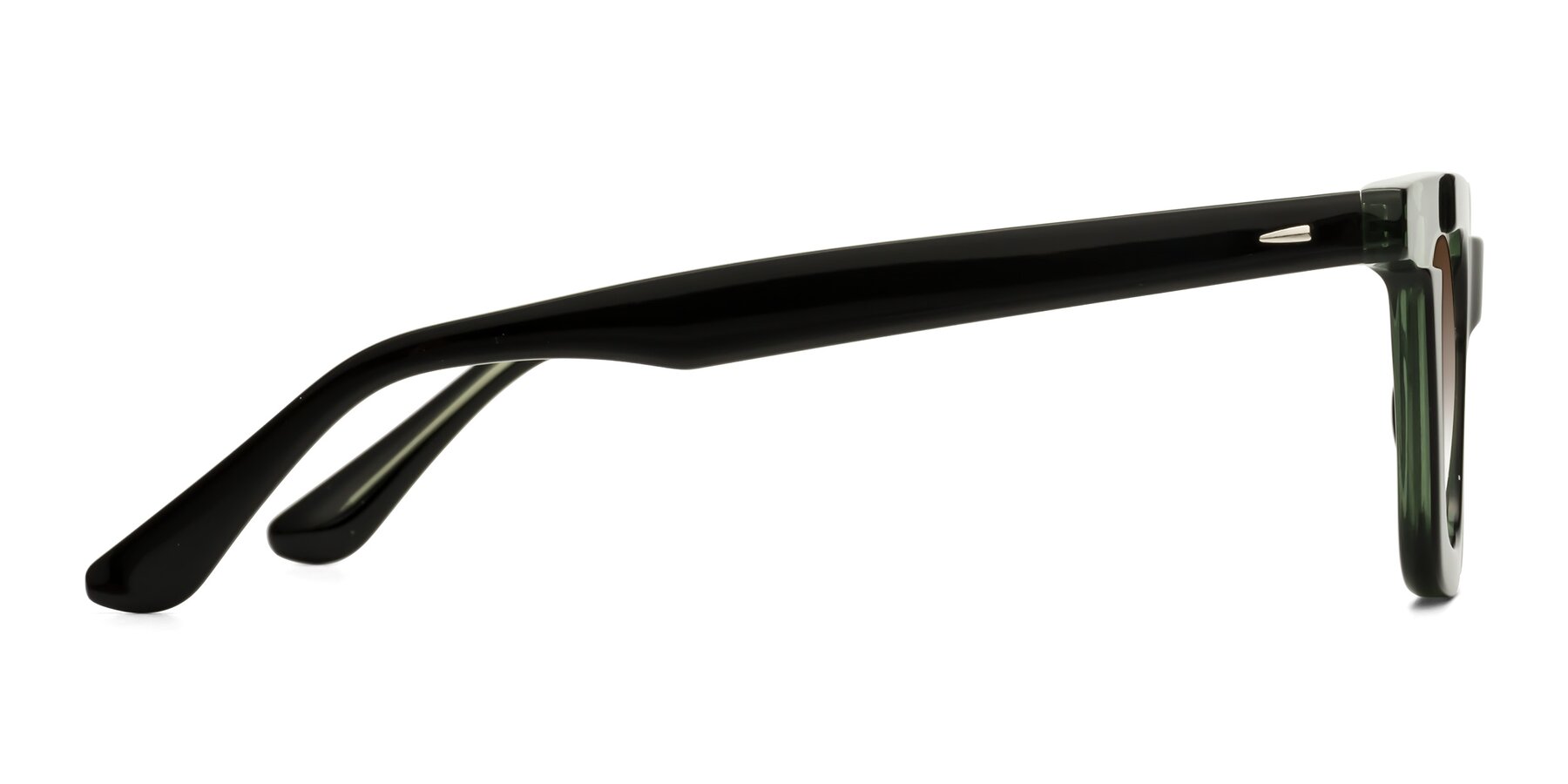 Side of Mill in Black-Green with Brown Gradient Lenses