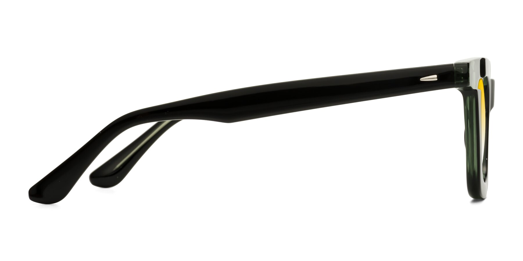 Side of Mill in Black-Green with Yellow Gradient Lenses