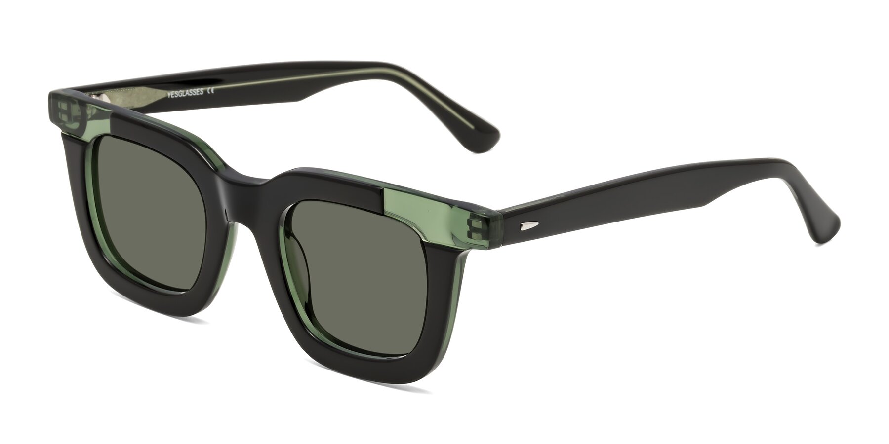 Angle of Mill in Black-Green with Gray Polarized Lenses