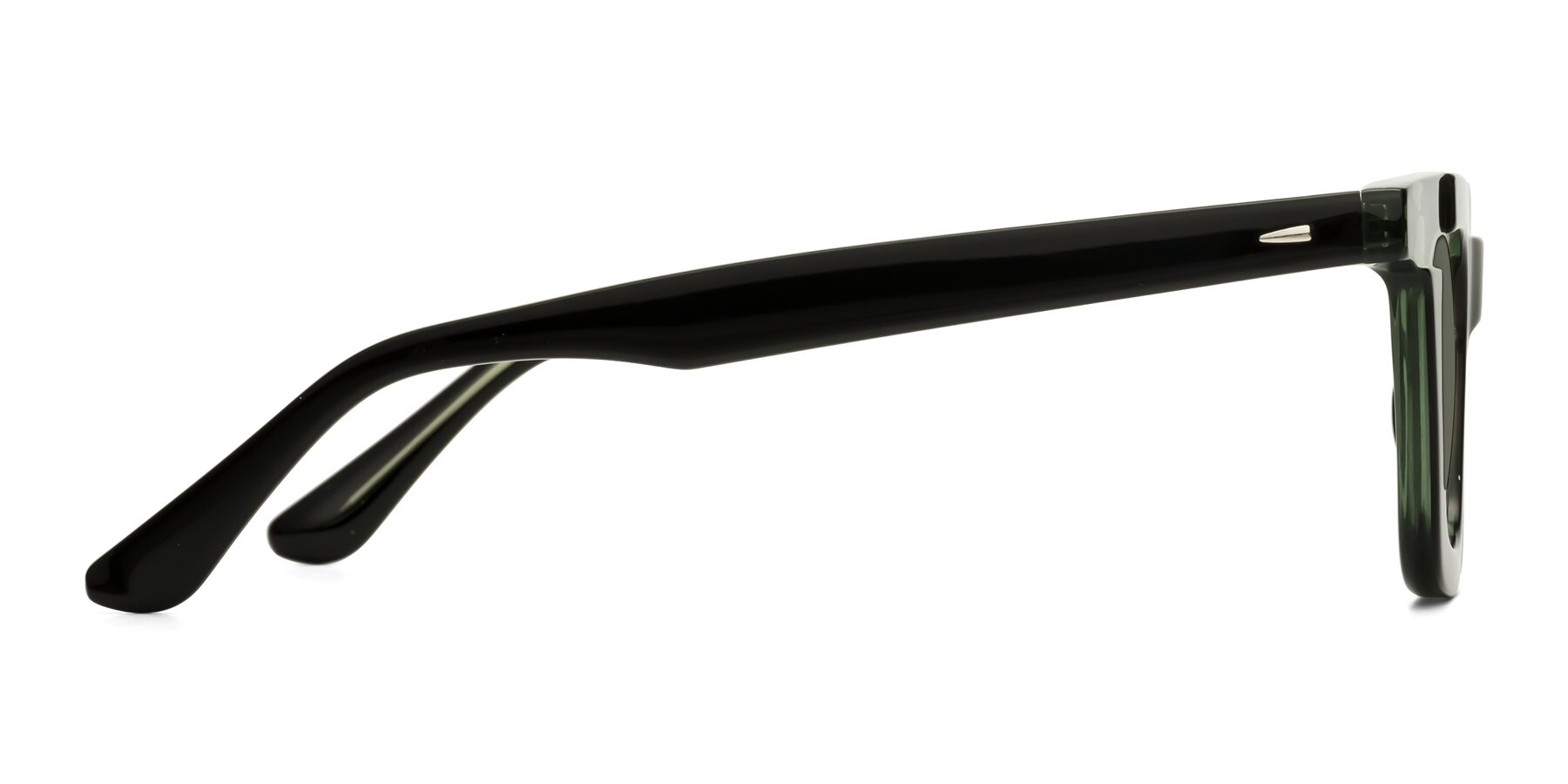 Side of Mill in Black-Green with Gray Polarized Lenses