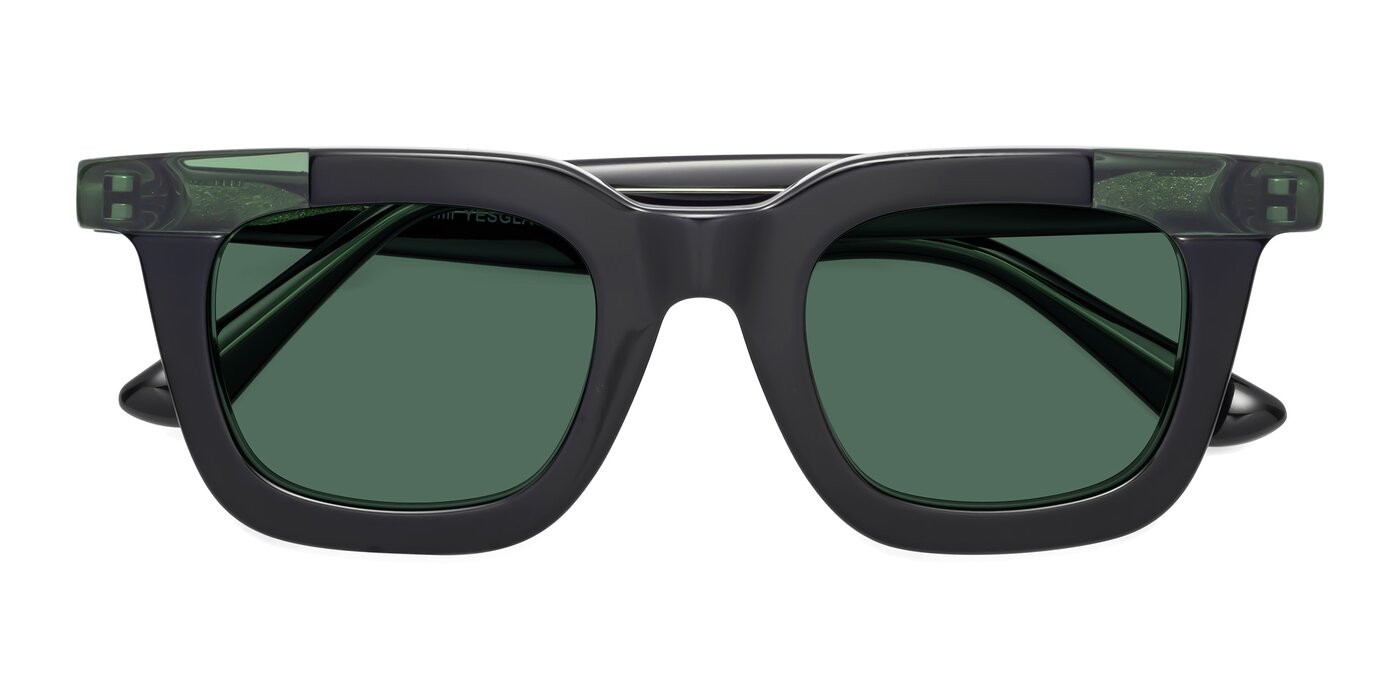 Mill - Black / Green Polarized Sunglasses
